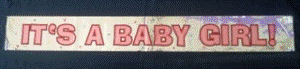 Foil Banner 1.7m It&#39;s A Baby Girl
