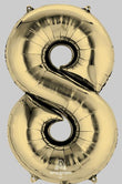 Foil Balloon Super Shape 8 White Gold