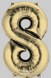 Foil Balloon Super Shape 8 White Gold