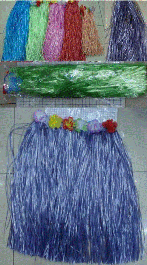 Hula Skirt with Flower 60cm assorted