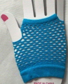 Gloves - Fingerless Short Blue