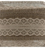 Ribbon - Hemp Grey with Lace 4.5cmx5m