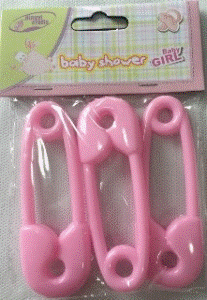 Diaper Pins Pink 10cm (3)