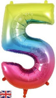 Foil Balloon Super Shape 5 Rainbow 34inch