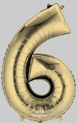 Foil Balloon Super Shape 6 White Gold