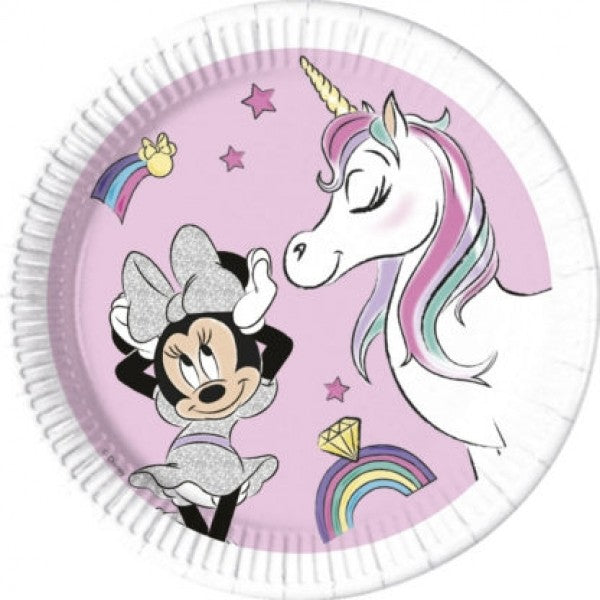 Minnie Unicorn - Plates (8) ECO compostable