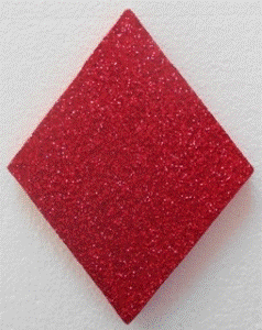 Polystrene Diamond 20cm Glitter Red