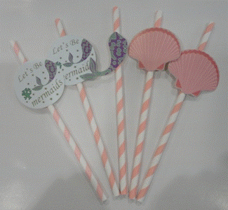 Paper Straws / Cake Toppers - Mermaid (5)