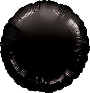 Foil Balloon Opaque Black Circle