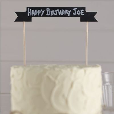 Vintage Affair Chalkboard Wooden Cake Bunting