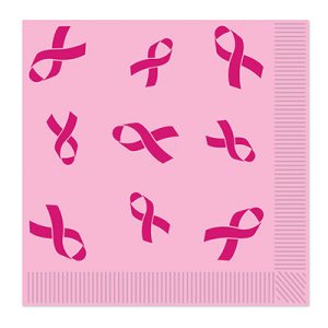 Pink Ribbon Napkins (16)