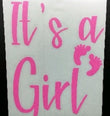 Balloon Sticker - It's a Girl Light Pink