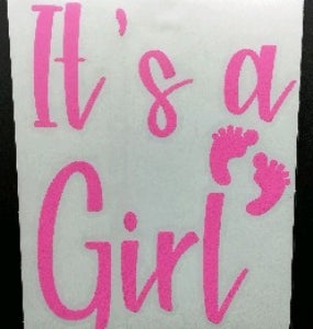 Balloon Sticker - It&#39;s a Girl Light Pink