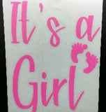 Balloon Sticker - It's a Girl Light Pink