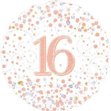 Foil Balloon Sparkling Rose Gold 16