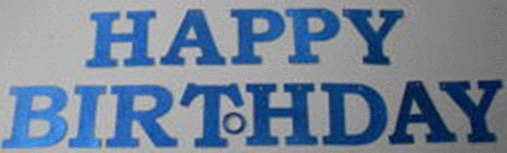 Letter Banner Happy Birthday Blue