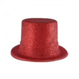 Top Hat Glitter Red