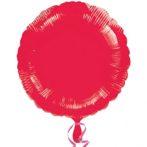 Foil Balloon Metallic Red Circle
