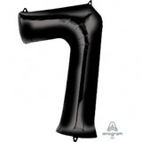 Foil Balloon Super Shape 7 Black