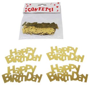 Confetti - Happy Birthday Jumbo Gold