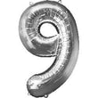 Foil Balloon Super Shape 9 Silver