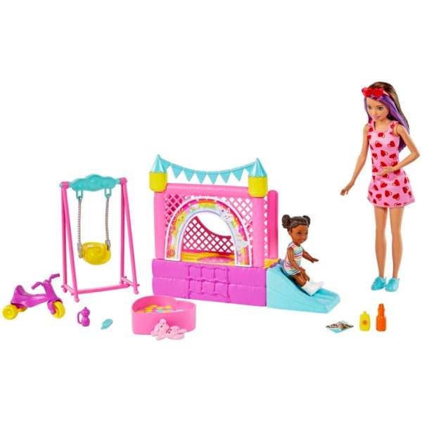 Barbie Skipper Babysitter Bounce House Playset