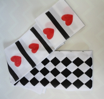 Stockings Thigh High Hearts/Checked