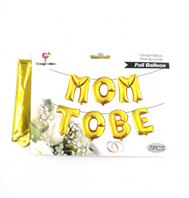 Mom to Be Foil Balloon Gold (airfilled)