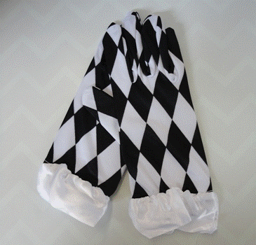 Gloves Checkered Black &amp; White