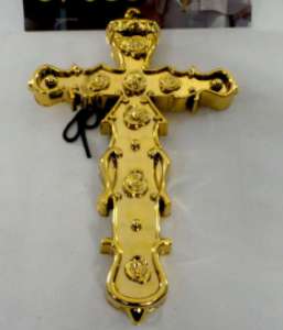 Necklace - Gold Cross Metal