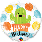 Foil Balloon - Happy Birthday Cactus