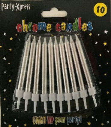 Candles - Chrome Silver (10)
