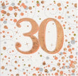 Serviettes Sparkling Fizz Rose Gold 30th (16)