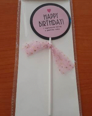 Cake Topper - Happy Birthday Ribbon