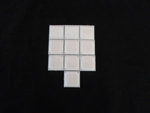 Gems 25mm Square White (10)