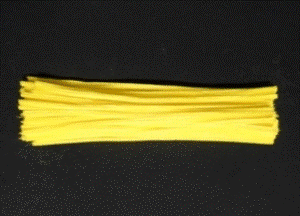 Chenille (Pipecleaner) 30cm Yellow (48)