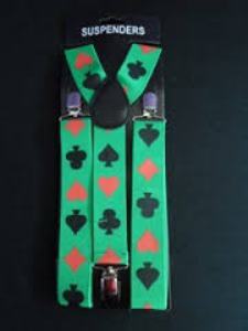 Green Suspender with Casino design