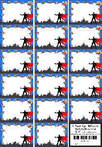 Party Box Stickers - Superhero (17)