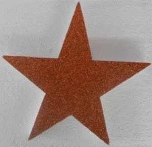 Poly Star 20cm Glitter Copper