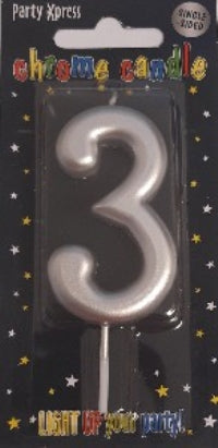Candle - No 3 Chrome Silver