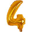 Foil Balloon - Mini Shape 4 Gold Air Fill
