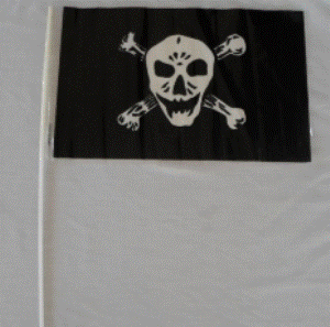 Pirate - Flag on Stick (plastic)