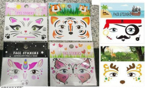 Face Stickers Animals assorted