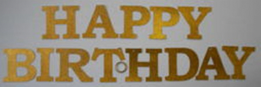 Letter Banner Happy Birthday Gold