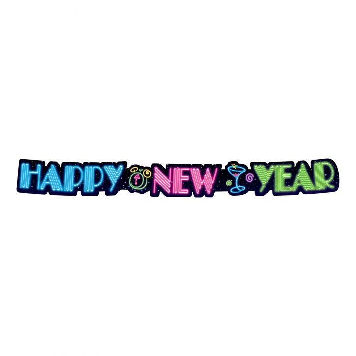 Happy New Year Banner Neon 91cm