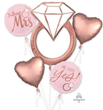 Foil Balloon Bouquet Blush Wedding