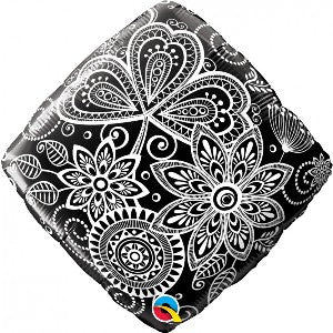 Foil Balloon - Damask Accent Pattern