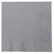 Serviettes - Silver (20)