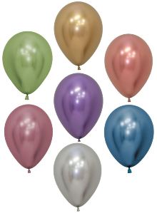 Balloon - Latex Chrome Reflex assorted 12inch