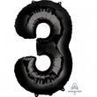 Foil Balloon Super Shape 3 Black